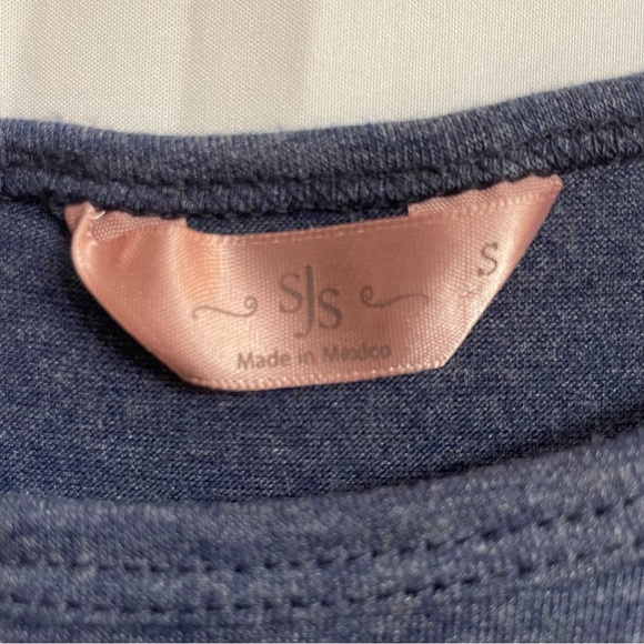 SJS Blue Red Graphic Small Tee Relaxed Fit Summer Patriotic Festival - Picture 3 of 4